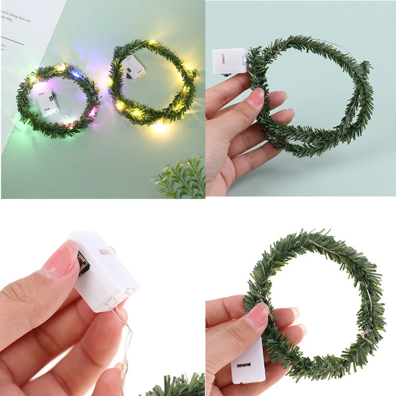 1Pc 1:12 Dollhouse Miniture LED Lighting String Christmas Decorative Accessories For Doll House Decor Kids Pretend Play Toys DIY