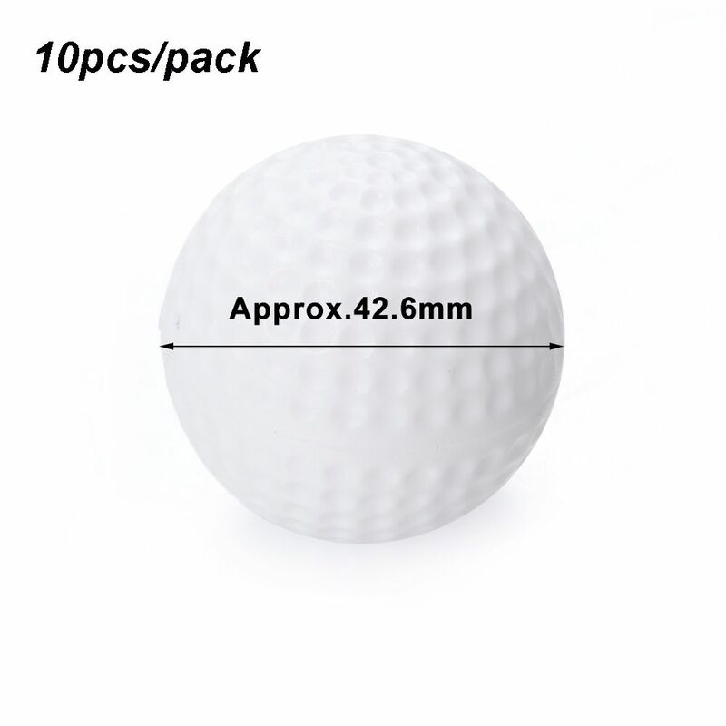 10Pcs Golf Ball Dauerhafte Weiß Hohl Golf Ball Ball Sport Indoor & outdoor Air Ball Weiche Textur Sport Praxis bälle Golf Werkzeug