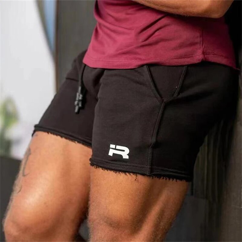Pantalones cortos deportivos de algodón para hombre, Shorts de secado rápido para correr, gimnasio, Fitness, entrenamiento, novedad de 2023