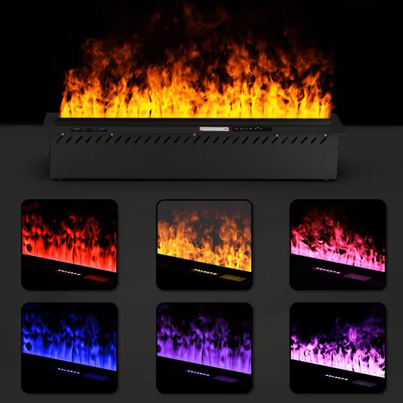 3D Atomized Fireplace With Colorful Flame ECO Decorative Customized Mist Intelligent Indoor Electric Water Vapor Fireplace