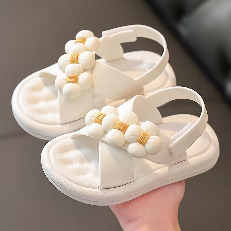 Sandálias macias confortáveis para crianças, sapatos fofos para bebês