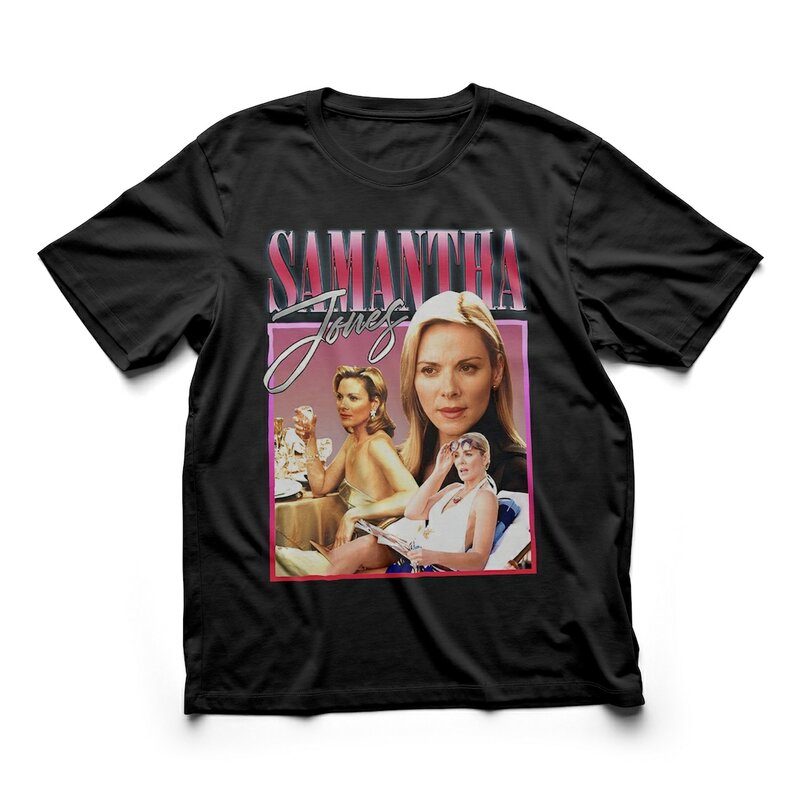 Kaus SAMANTHA JONES Homage Samantha Jones Vintage 90's Carrie Charlotte Miranda hadiah untuk teman ulang tahun