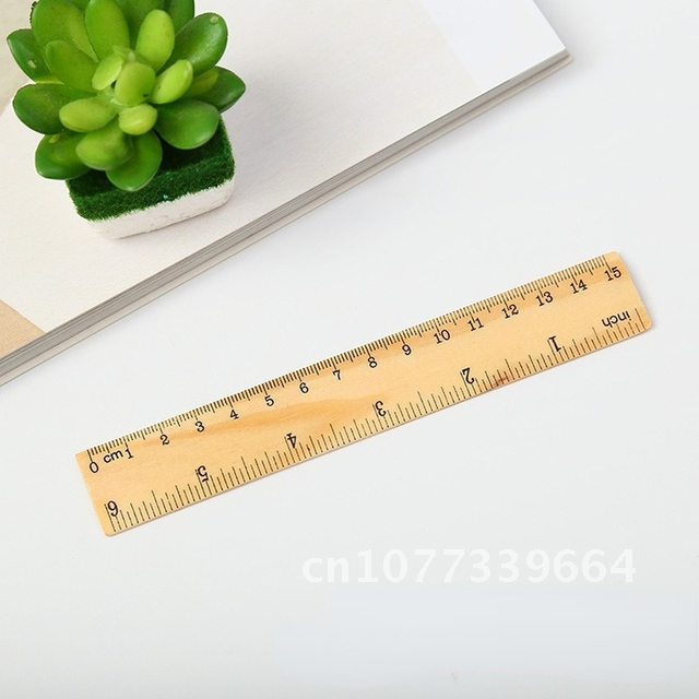 Règles droites en bois pour étudiant et enseignant, outil de dessin, accessoires de bureau, fournitures scolaires et de bureau, 15 cm, 20 cm, 30cm