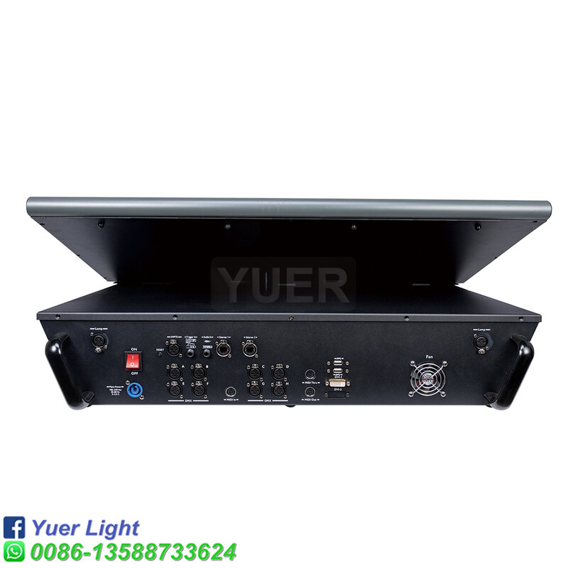 YUER safir pengontrol mini lampu panggung pengendali mutiara DMX512 Tiger konsol sentuh v11 dengan Flycase pertunjukan cahaya DJ Disco