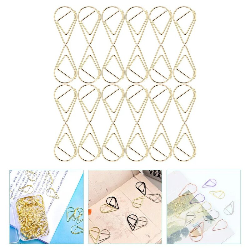 100pcs Jumbo Paper Gold Paper Clips Stationary Accessories Notebook Memo Pad Filing Bookmark Binder PaperGold Paper Clips