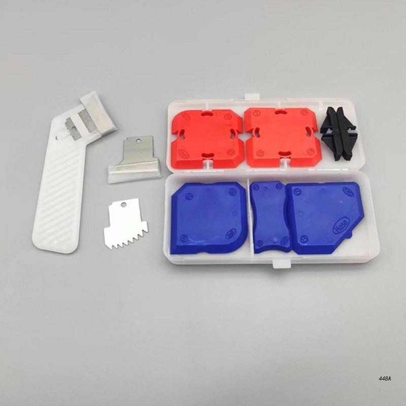 Kit di attrezzi per calafataggio da 7 pezzi strumenti per la finitura del Silicone sigillante strumenti per calafataggio per la sigillatura della finitura della malta sigillante siliconica