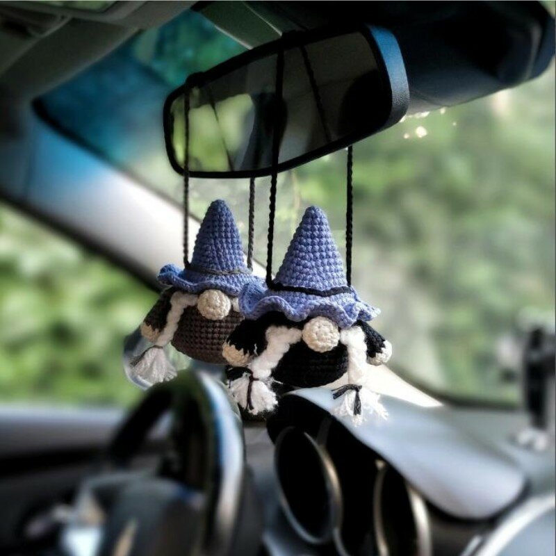 Accessoires suspendus de miroir de voiture d'araignée de crochet d'halloween pour des femmes et des adolescents, charme d'animal, décor de voiture, cadeau de crochet