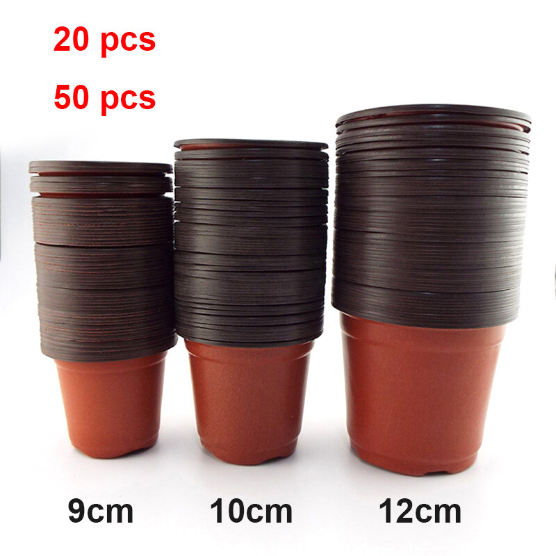 Thin section Flowerpot Plastic Grow Box Fall Resistant Tray For Home Garden Plants Nursery Cup Transplant Flower Plant Pots D4