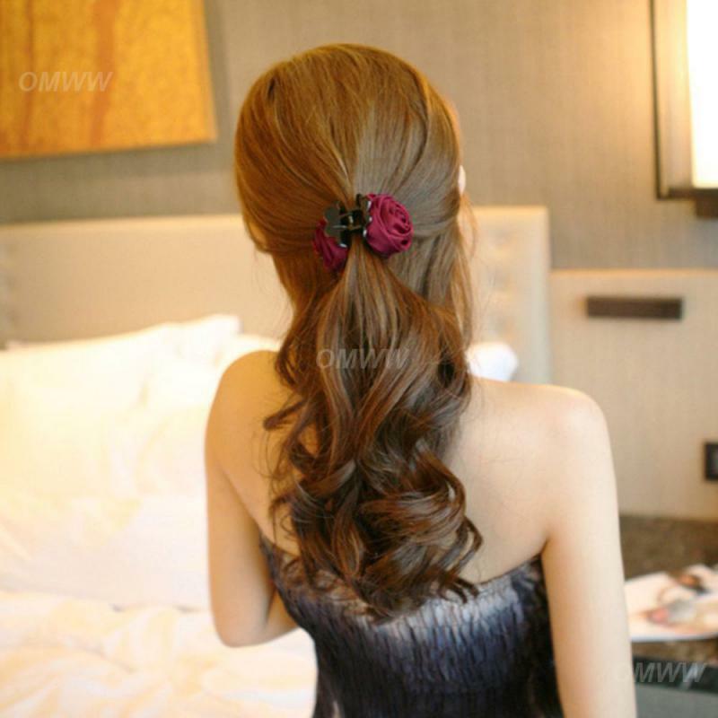 Rose cabelo garras para mulheres, moda clipes, acessórios para cabelo, hairpin headwear