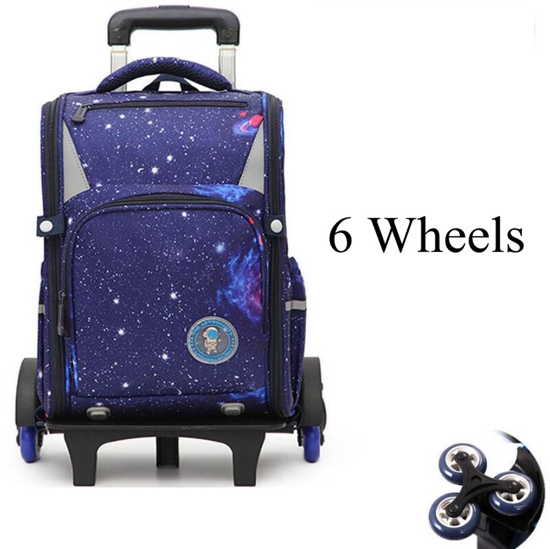 Mochila escolar con ruedas para niños y niñas, morral escolar con ruedas, para escuela primaria