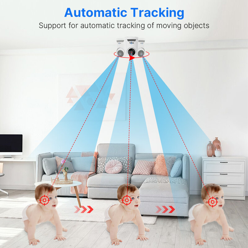 Hiseeu 2k 4mp ptz IP-Kamera WiFi drahtlose Smart Home Sicherheits überwachungs kamera Zwei-Wege-Audio Baby Haustier Monitor Video aufzeichnung