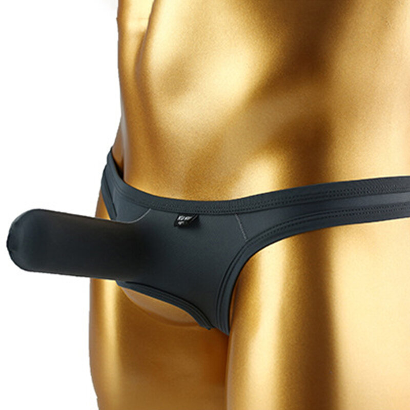 กางเกงในเอวต่ำเซ็กซี่สำหรับผู้ชายกางเกงใน bulge POUCH เซ็กซี่แบบมีสายรัดสำหรับใส่ตอนกลางคืนชุดชั้นในแนวอีโรติก