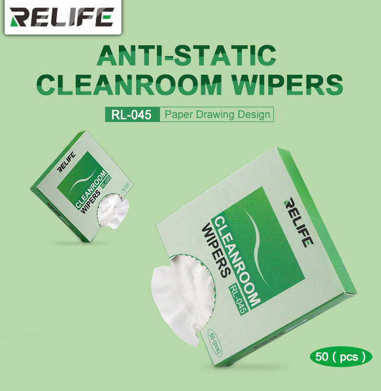 Relife-RL-045 Anti-Static Cleanroom Wipers, Dust-Free Wipe Cloth, Tela do telefone, Motherboard, Peças eletrônicas Pano de limpeza