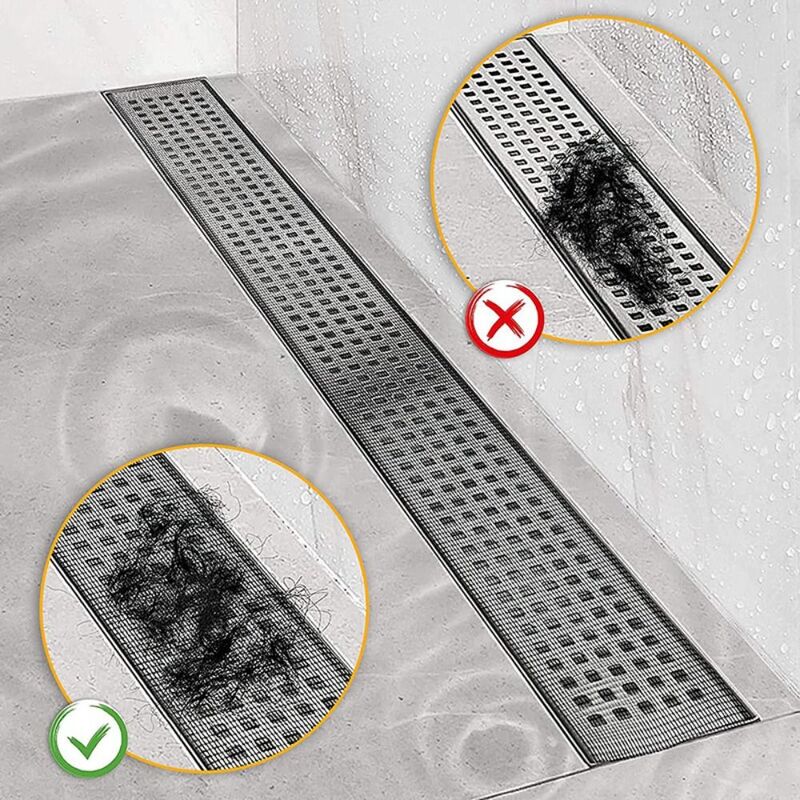 Disposable Floor Drain Stickers Anti-blocking Self-adhesive Floor Drain Stopper Mesh Rectangle Kitchen Bathroom Accessories