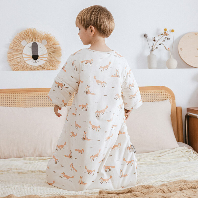 赤ちゃん用寝袋0〜24ヶ月,子供用のより厚い睡眠用バッグ,取り外し可能な袖,抗kick防止,コールド毛布3.5tog