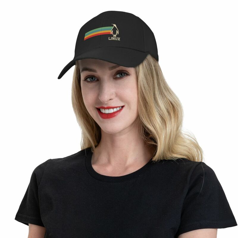 Topi Baseball Linux Penguin Streetwear topi barat topi perempuan Pria