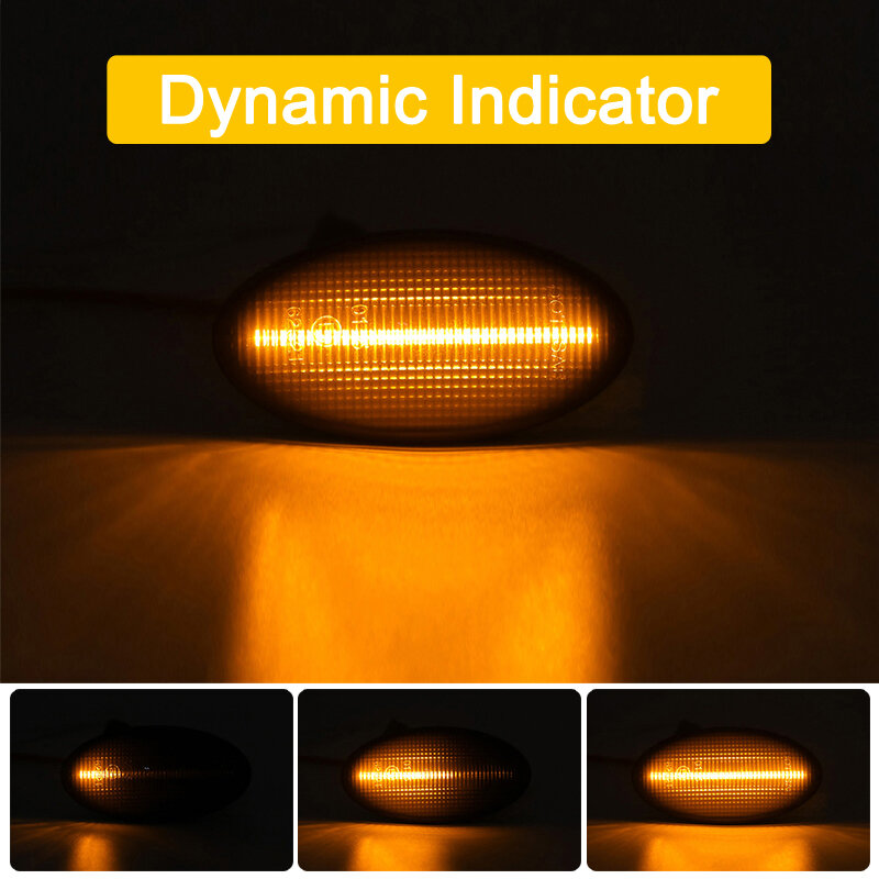 Smoked Lens Waterproof LED Side Fender Marker Lamp Flowing Turn Signal Light For Fiat Sedici 2005 2006 2007 2008 2009 2010-2014