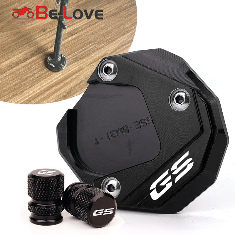 For BMW G310GS G 310 GS 2018-2022 2021 Motorcycle Accessories CNC Kickstand Sides Stand Extension Enlarger Pad Tire Valve Caps
