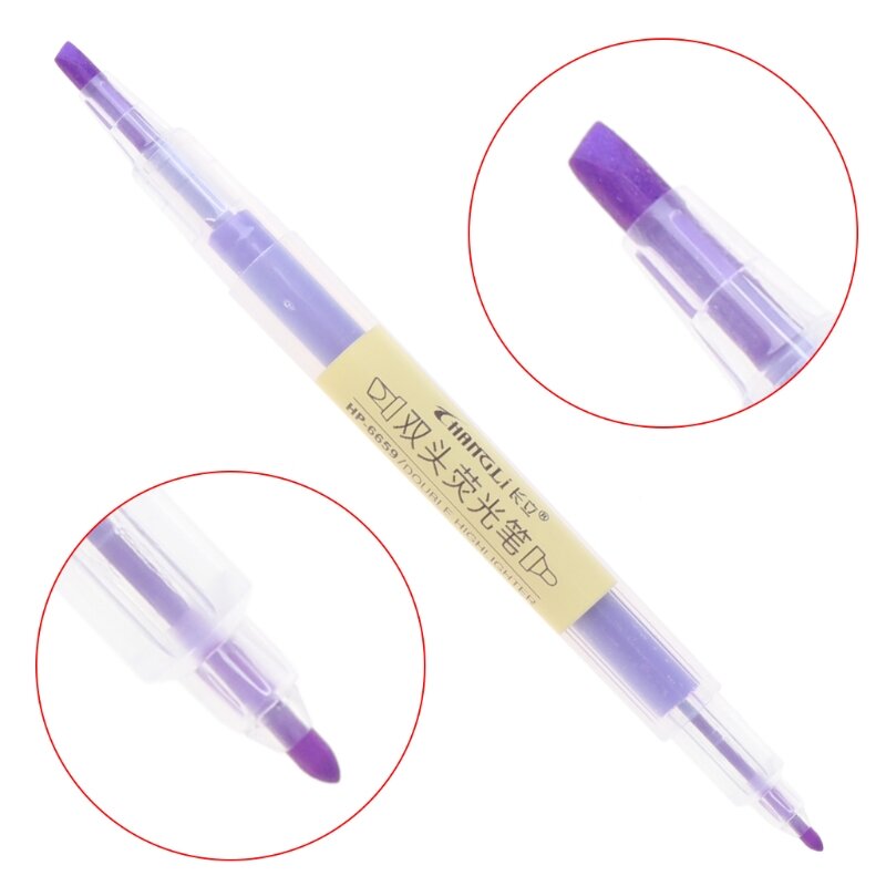 YYDS 6 Pcs Watercolor Gel Pen Highlighter Solid Accent Maker Smooth Writing