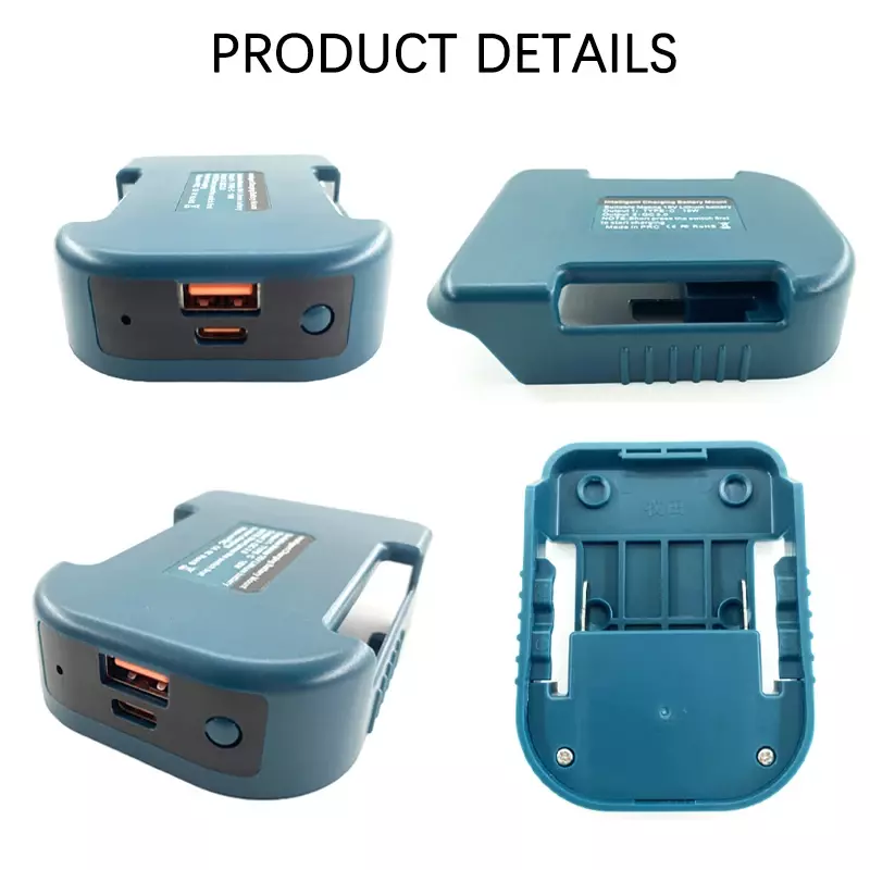 محول شحن سريع لماكيتا ، 18 فولت مع USB ، حامل بطارية من النوع C ، شاحن ، بطارية 18 فولت ، BL1840 ، BL1850 ، BL1860