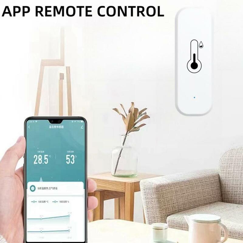 WiFi Sensor Kelembaban Suhu SmartLife Monitor jarak jauh untuk rumah pintar bekerja dengan Alexa asisten