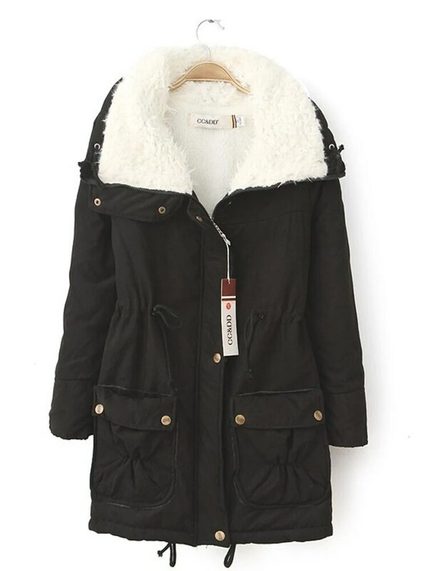 Jaqueta de algodão extragrande feminina, versão coreana, jaqueta acolchoada espessa, cintura de cordão vintage feminina, casaco solto emagrecedor, inverno