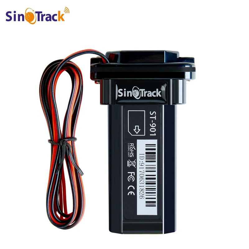 SinoTrack 최고의 GPS 추적기, ST-901 차량 추적 장치, 방수 오토바이 차량 GPS GSM SMS 로케이터, 실시간 추적 기능