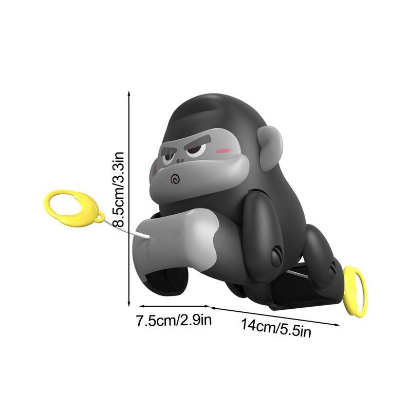 Ciągnąca zabawka ruchowa bezpieczna i niezawodna zabawka goryla trwała i kreatywna zabawka dla malucha promowania rozwoju wizualnego dla dzieci chłopców