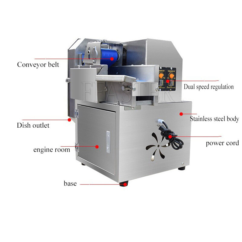 Máquina industrial do cortador de frutas e legumes, Fatiador elétrico, Aloe Vera Dicing, Shallot Leek Chopper
