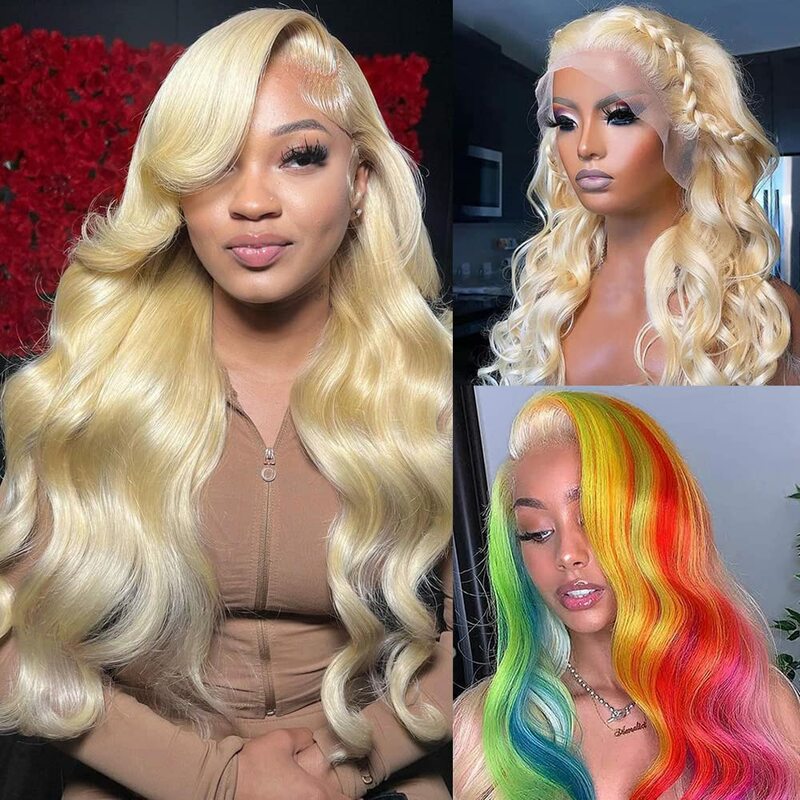 613 Blonde Lace Front Wig Human Hair 13x6 hd Body Wave Lace Front Wig for Choice 30 inch Guleless Wigs Human Hair Ready to Wear
