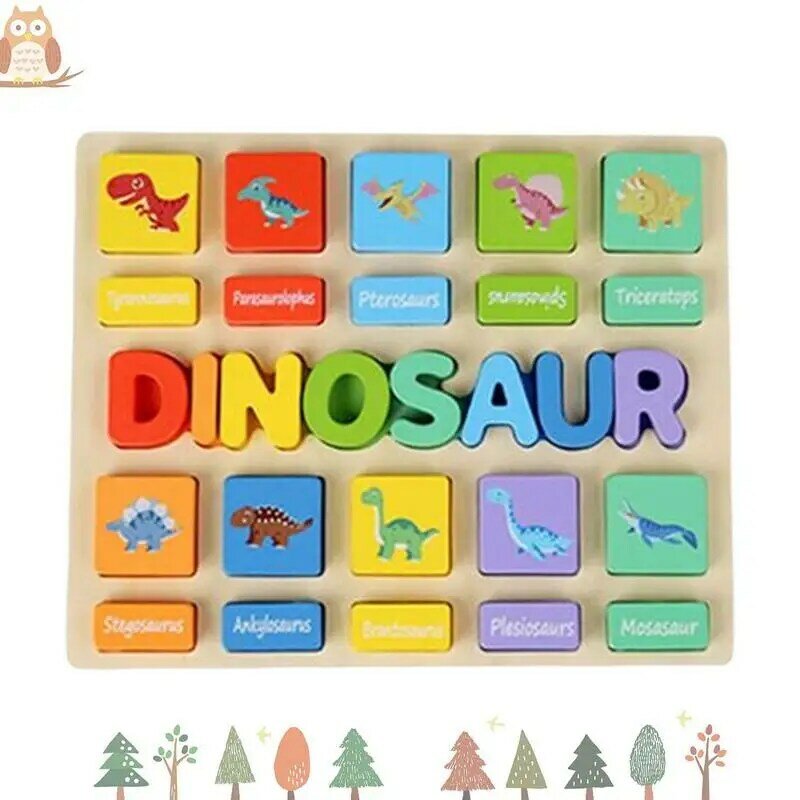 Детские пазлы ABC для чтения букв для малышей, 3D буквы для чтения, деревянные Обучающие игрушки, детские школьные принадлежности для мальчиков
