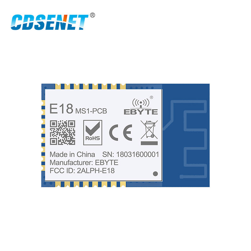 زيجبي CC2530 2.4Ghz ثنائي الفينيل متعدد الكلور هوائي IoT uhf شبكة لاسلكية CDSENET جهاز ريسيفر استقبال وإرسال وحدة E18-MS1-PCB