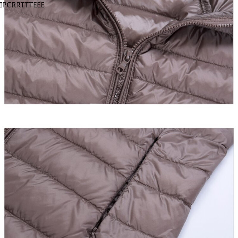 Doudoune à capuche ultra légère pour femme, manteau portable, 90% duvet de canard blanc, document solide, automne et hiver