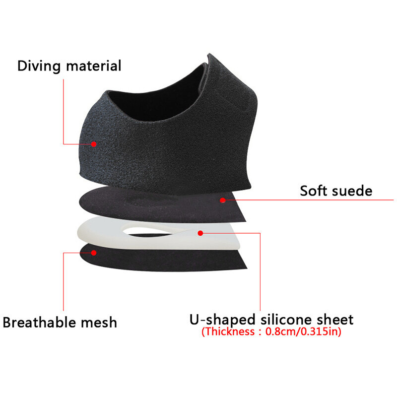 Силиконовый протектор для пятки для подошвенного фасциита Шпоры амортизирующие подкладки для обуви U-образной чашки Половина участка носки рукав от боли рельефные стельки