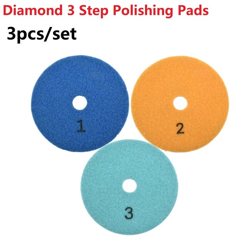Tool Polishing Pads Parts Practical Exquisite Wet/Dry 100mm 4 Inch Accessories Replacement + Resin Powder