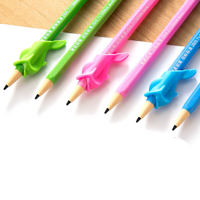 3 szt. Uchwyt na ołówek do pisania dla dzieci, uczący się i ćwiczący długopis silikonowy wspomaganego trzymania pióra korektor postawy uczniów