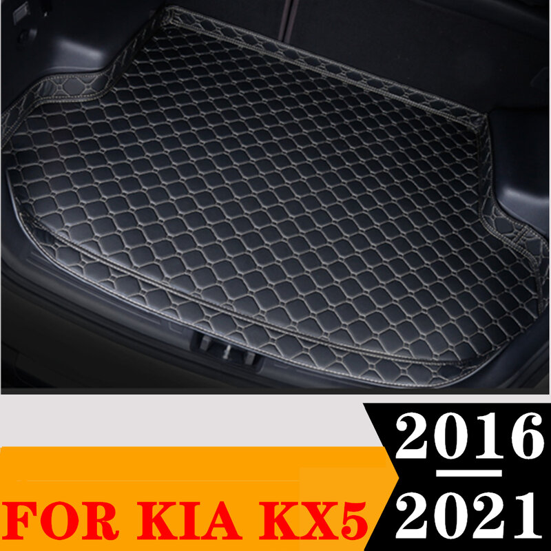 High Side Car Trunk Mat For KIA KX5 2021 20 2019 2018 2017 2016 Tail Boot Tray luggage Pad Rear Cargo Liner Carpet Protect Cover
