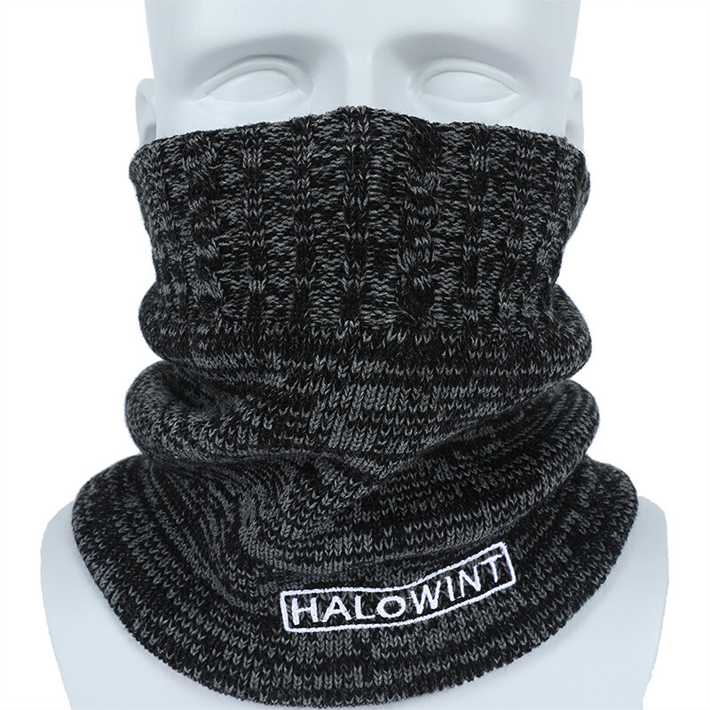 Cache-cou en tricot élastique pour homme et femme, écharpe Tube coupe-vent d'hiver, masque Bandana, demi-visage doux, guêtre de Snowboard