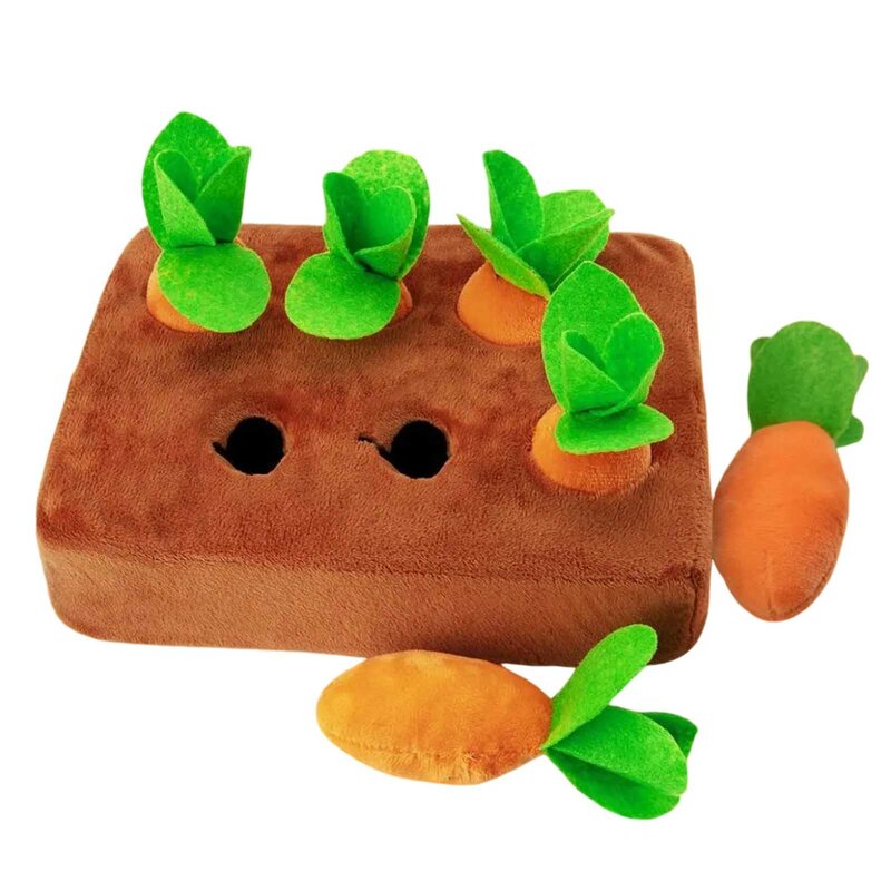 Pulling Radish Plush Toys Set Funny Montessori Brain Training Puzzle Toy for Visual Cognitive Training