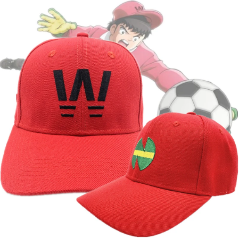 Captain Tsubasa Nankatsu Team Logo Tatami Stitch ricamo cappello Wakabayashi Genzo Cosplay giorno tempo libero berretto da Baseball rosso Casquette