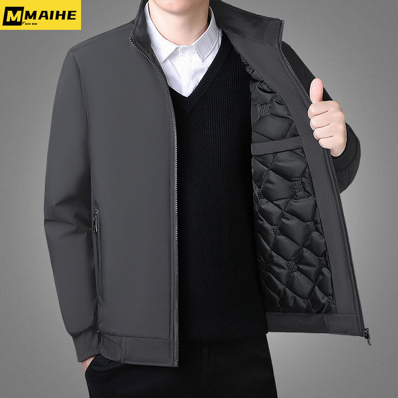 Новинка 2024, зимняя флисовая куртка, мужское высококачественное деловое пальто, Мужская Повседневная зимняя теплая Новая стеганая куртка, размер 8XL