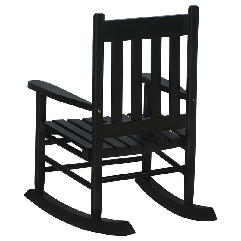 Элегантное и стильное, черное кресло-качалка с косой спинкой для молодежи