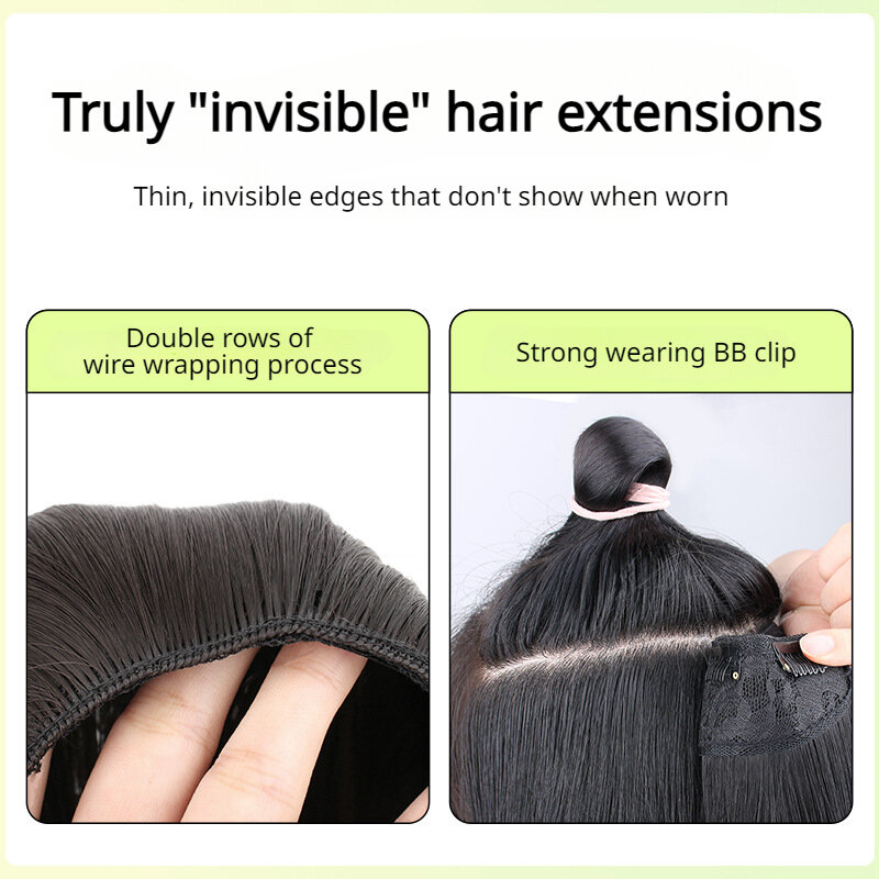 Mode berbulu 50CM/20 inci keriting dalam bergelombang menambah Volume satu buah lima klip pada wig untuk penggunaan pesta sehari-hari wanita
