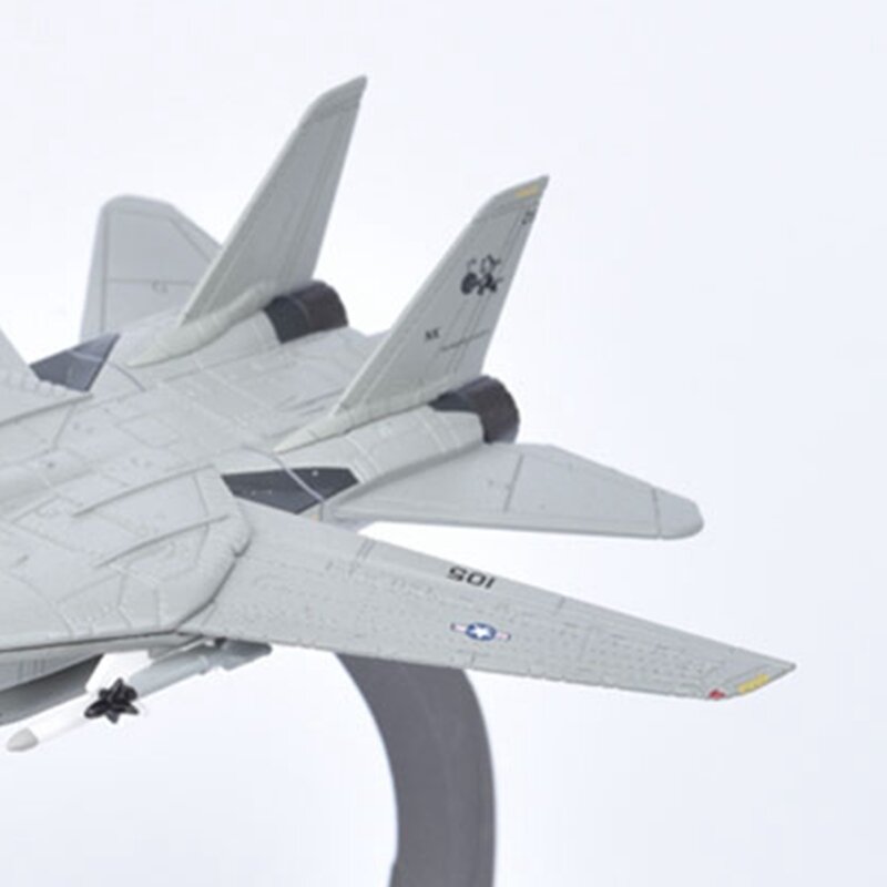 Militar Combate Fighter Jet Alloy and Plastic Model, Diecast F-14, Toy Gift Collection, Simulação Display, Decoração, Escala 1:144