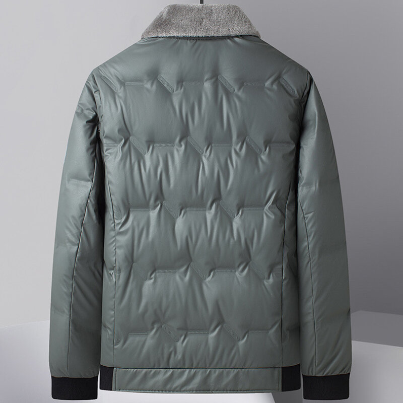 厚くて暖かいメンズジャケット,カジュアルなアウター,大きいサイズ,短いジッパー,ラペルファッション,中年男性用,新しい2023