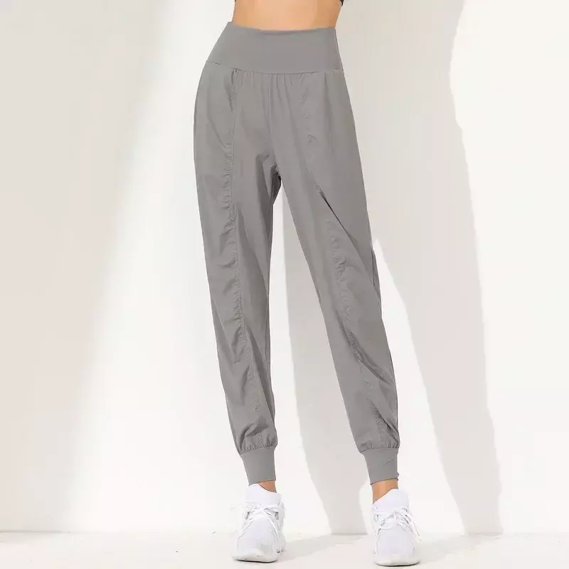 Spodnie do jogi luźna, Slim szybkoschnące spodnie do jogi plisowane spodnie do biegania