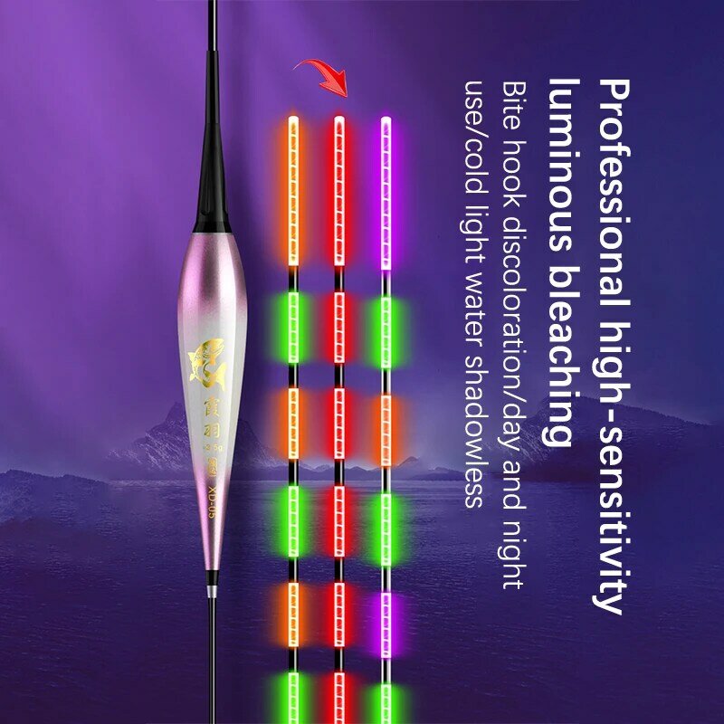 Высокочувствительный электронный дрейф, меняющий цвет, светящийся дрейф, дневной и ночной двухдиапазонный гравитационный датчик Bighead Carp Floatin