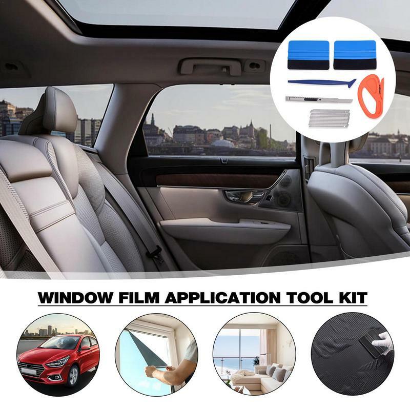 15 Pcs Kit di strumenti per l'avvolgimento dell'auto raschietto in vinile taglierina per pellicola tergipavimento spatole in vinile strumento per avvolgere strumenti per la colorazione delle finestre accessori per auto