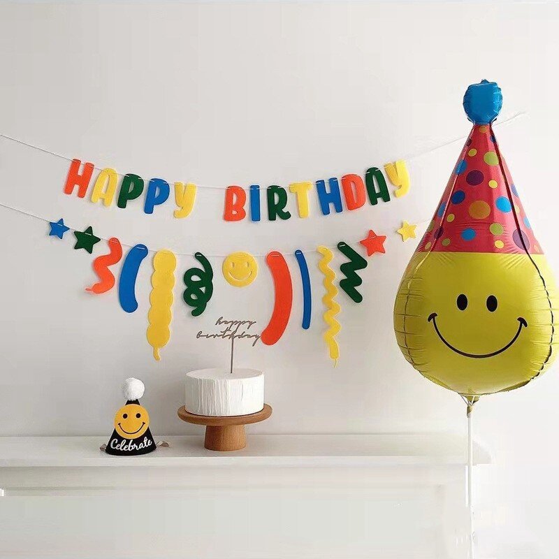 Guirnalda de Papel Kraft para Decoración de cumpleaños, suministros para fiesta de cumpleaños