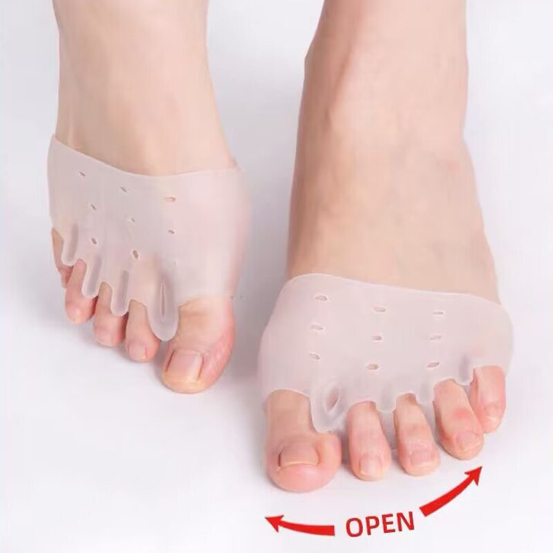 ที่รองปุ่มหัวแม่เท้าแยกนิ้วเท้าสำหรับผู้หญิงอุปกรณ์แยกนิ้วหัวแม่เท้าตัวแยก haluksy แยกนิ้วเท้าที่แยกนิ้วเท้าผิดรูปรองนิ้วหัวแม่เท้าผิดรูป